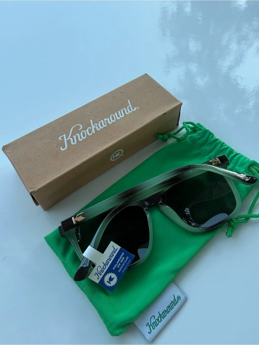 Knockaround Fast Lanes sunglasses in Jade Lagoon
